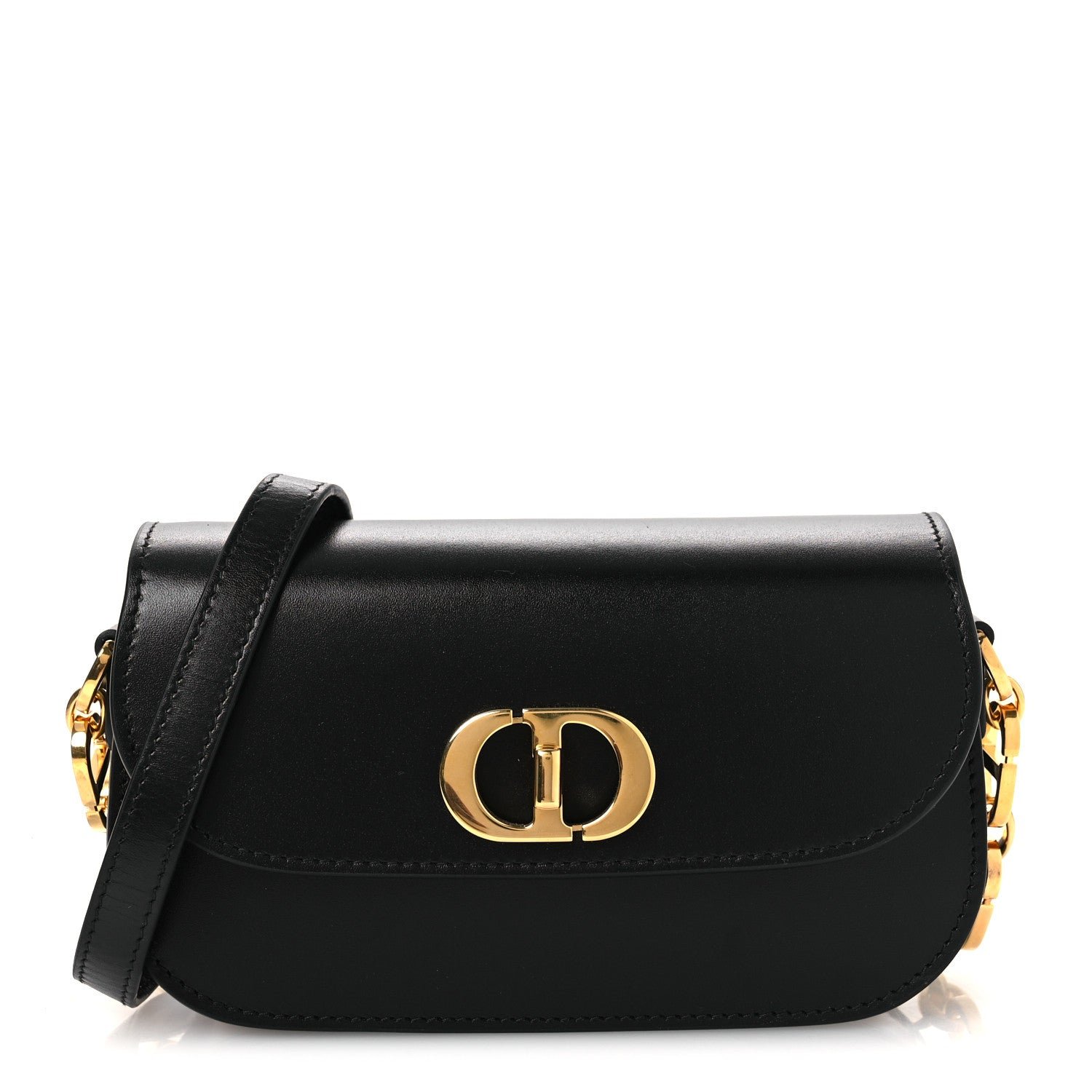 Christian Dior Box Calfskin 30 Montaigne Small Avenue Bag Black