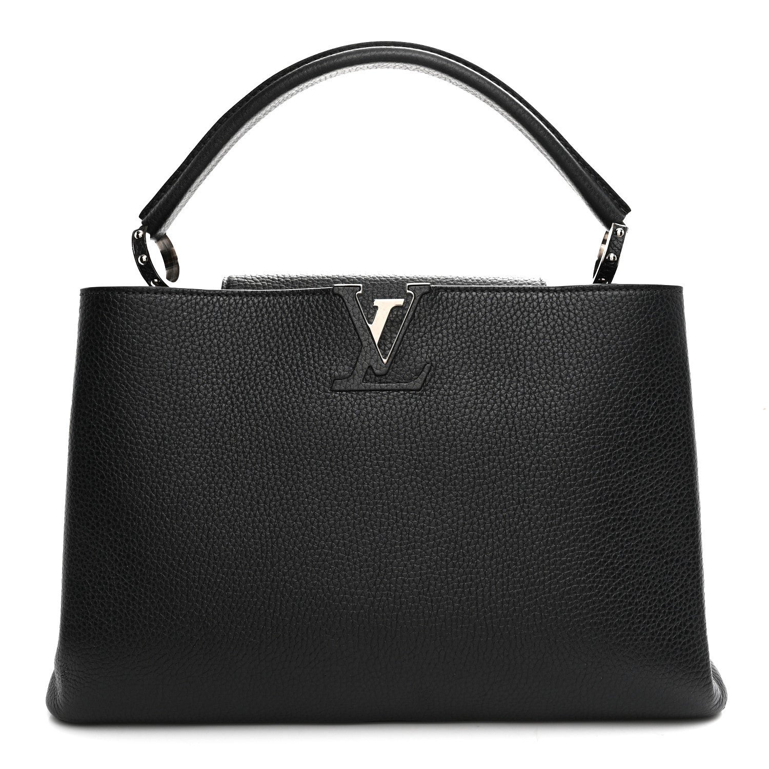 Louis Vuitton Taurillon Capucines MM Platino