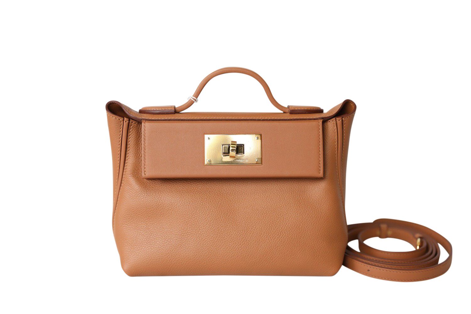 Hermes Hermes 24/24 21 Bag, Gold Evercolor Leather, Gold Hardware, New In Box, U Stamp (2022) WA001