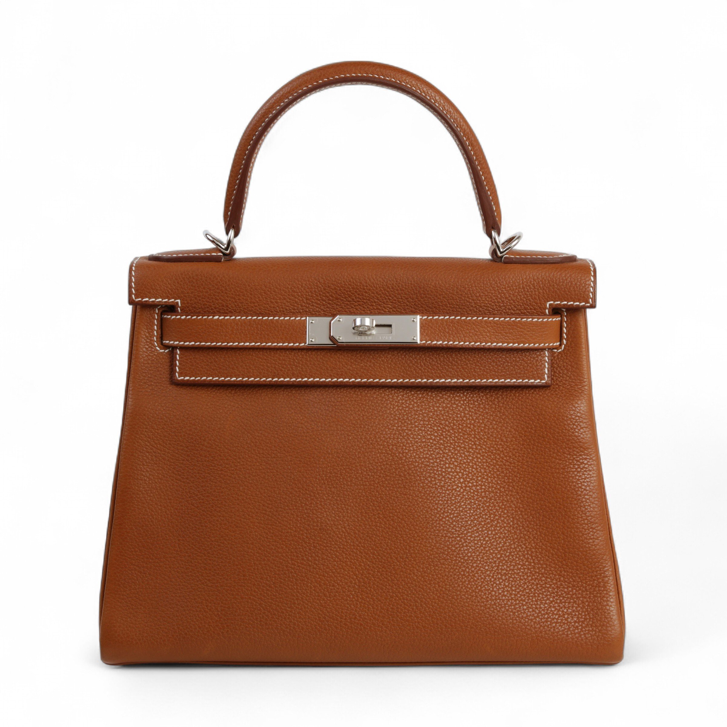 Hermes Unused ( Rank NS )  HERMÈS  Kelly 28 Fauve (34) Barenia Faubourg Palladium hardware B (2023)