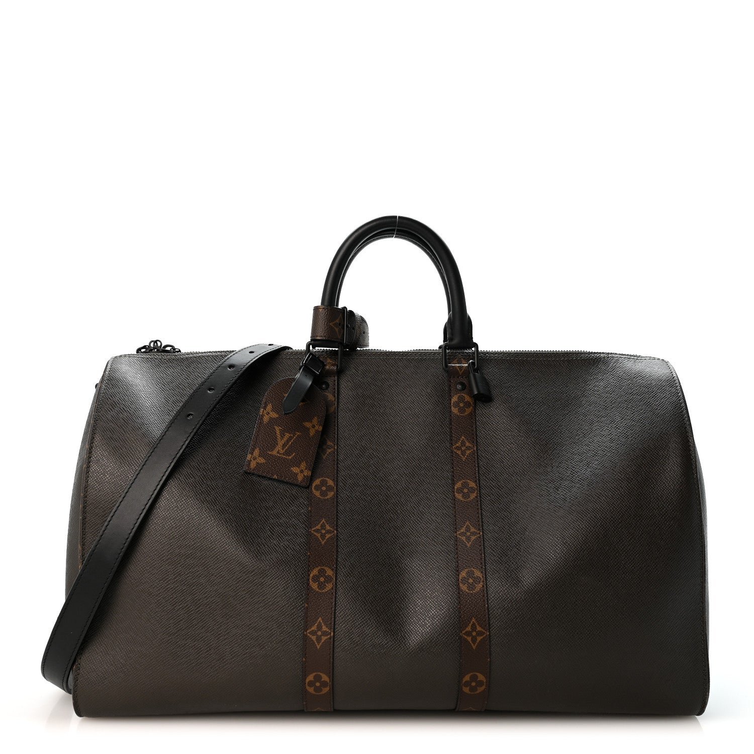 Louis Vuitton Taiga Monogram Keepall Bandouliere 50 Khaki