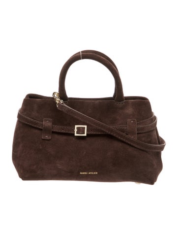 Suede Top Handle Bag