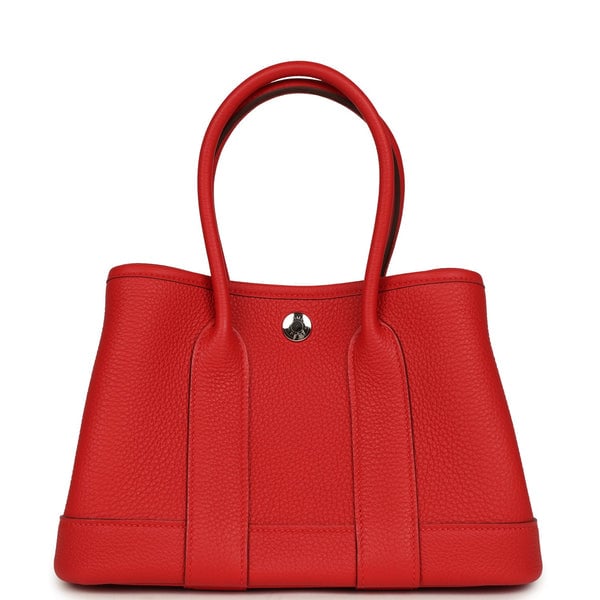 Hermes Hermes Garden Party Neo 23 Rouge Radieux Togo Palladium Hardware