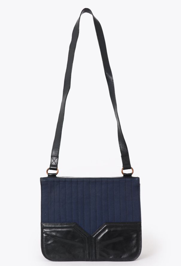 Saint Laurent Vintage Canvas & Leather Bag