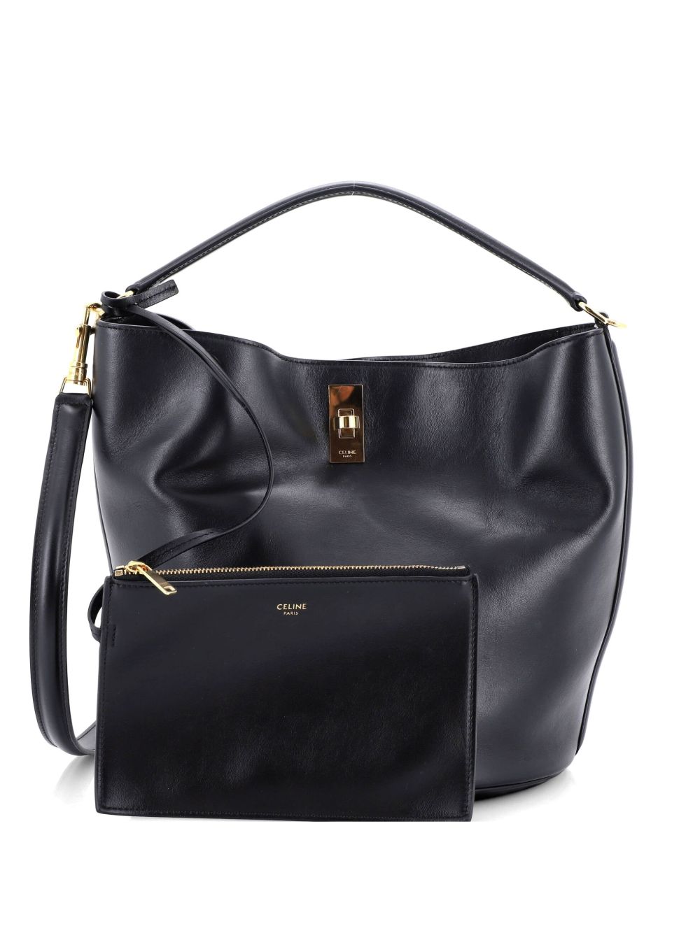 16 Bag Leather bucket bag