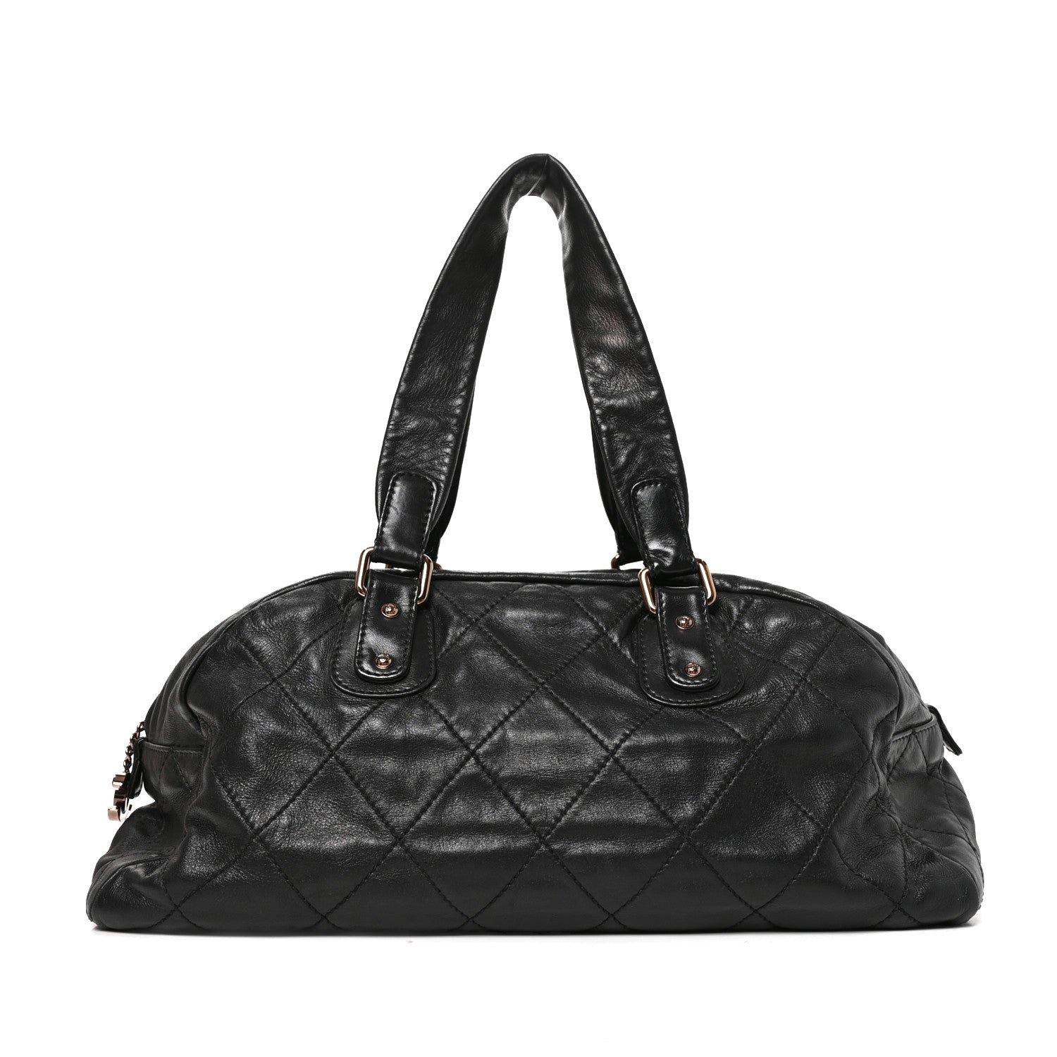 Chanel Lambskin Cloudy Bundle Bowler Black