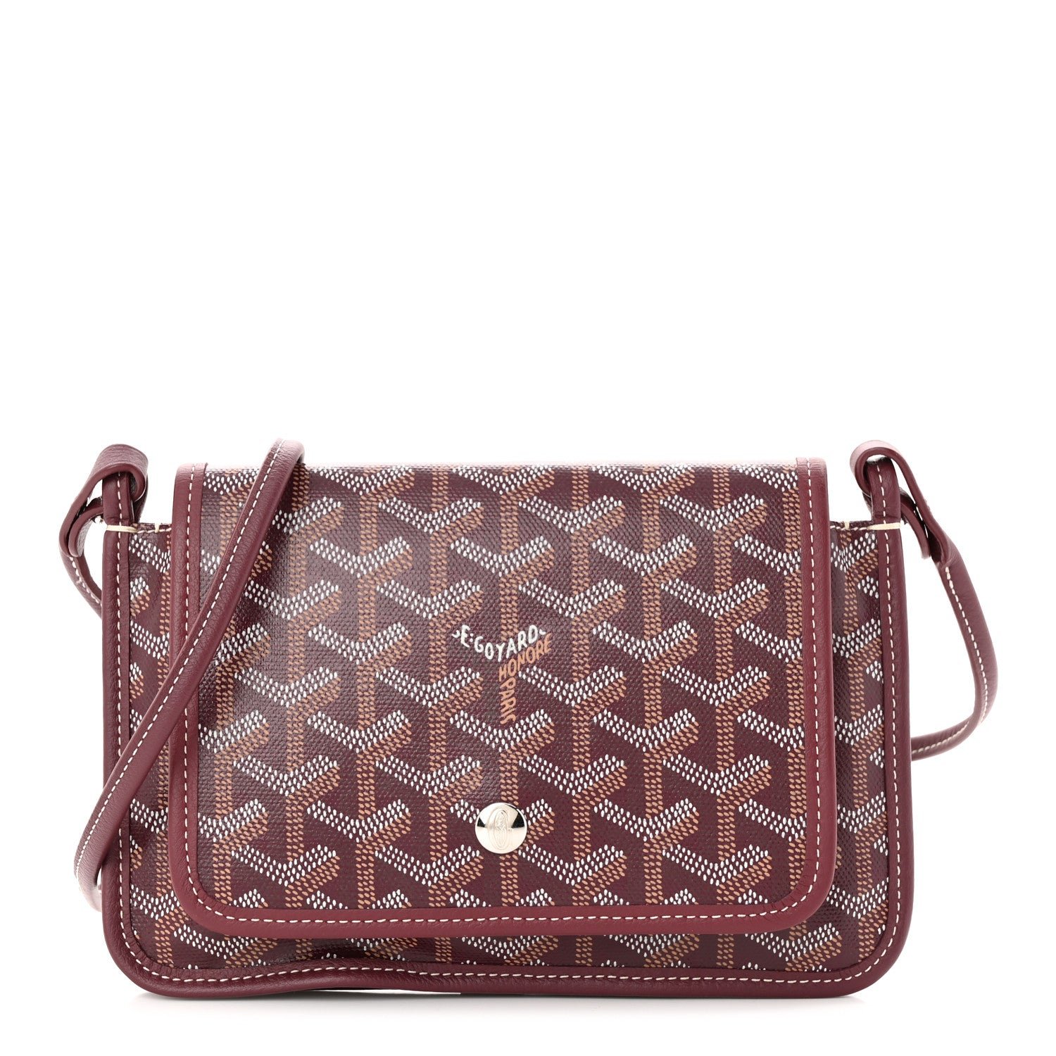 Goyard Goyardine Plumet Wallet Clutch Burgundy