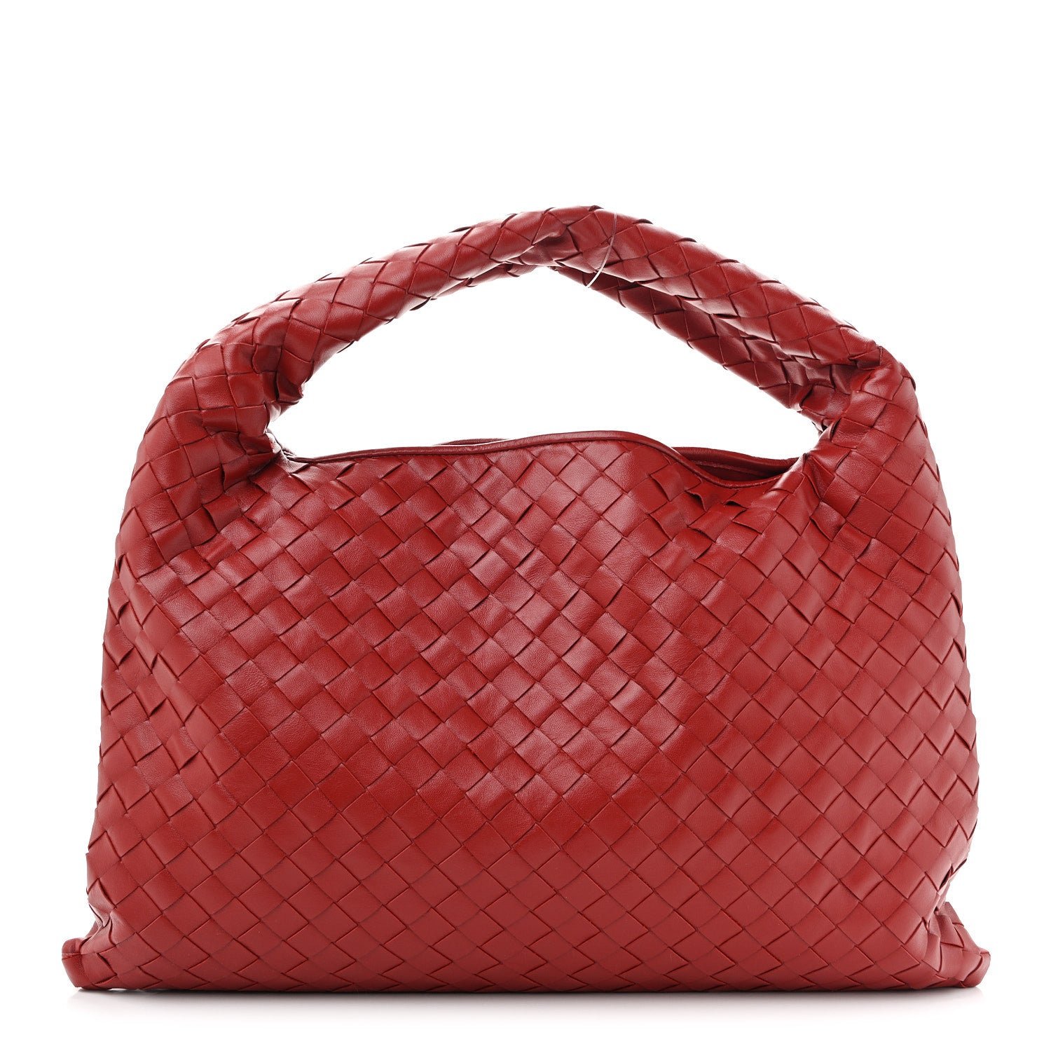 Bottega Veneta Calfskin Intrecciato Small Hop Rosewood