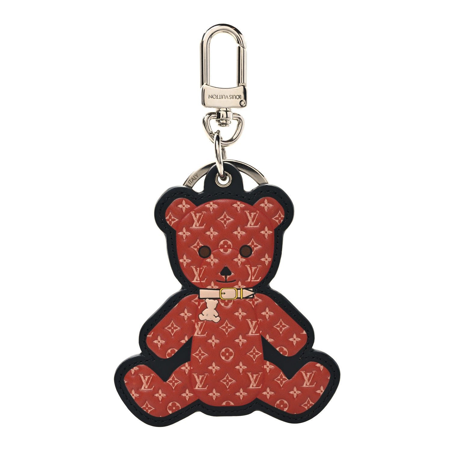 Louis Vuitton Monogram Teddy Bear Bag Charm Key Holder Brown