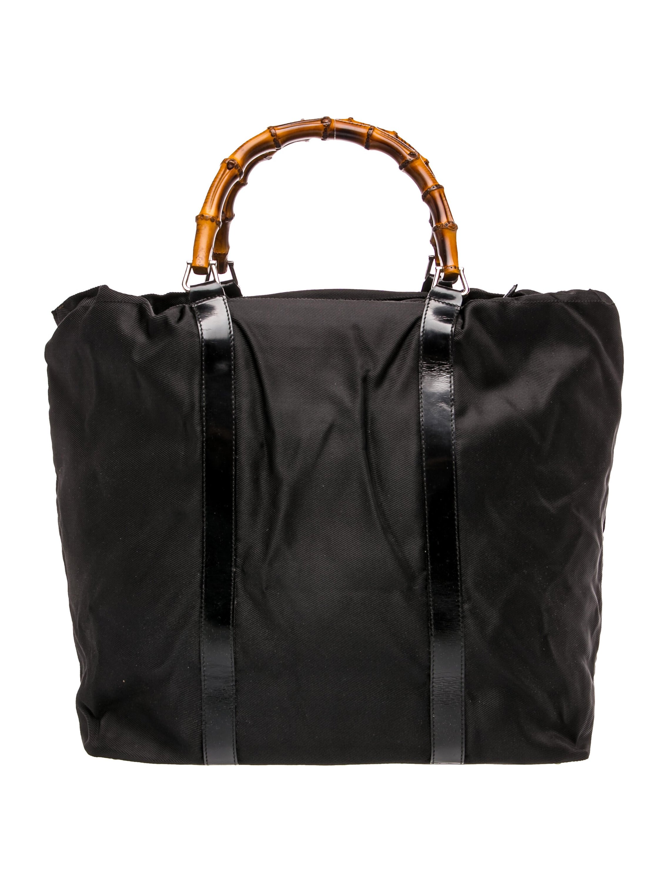 Bamboo Vintage Nylon Bamboo Top Handle Bag