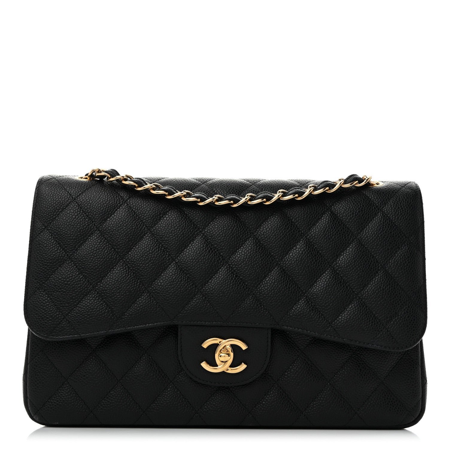 Chanel Caviar Quilted Jumbo Double Flap Black