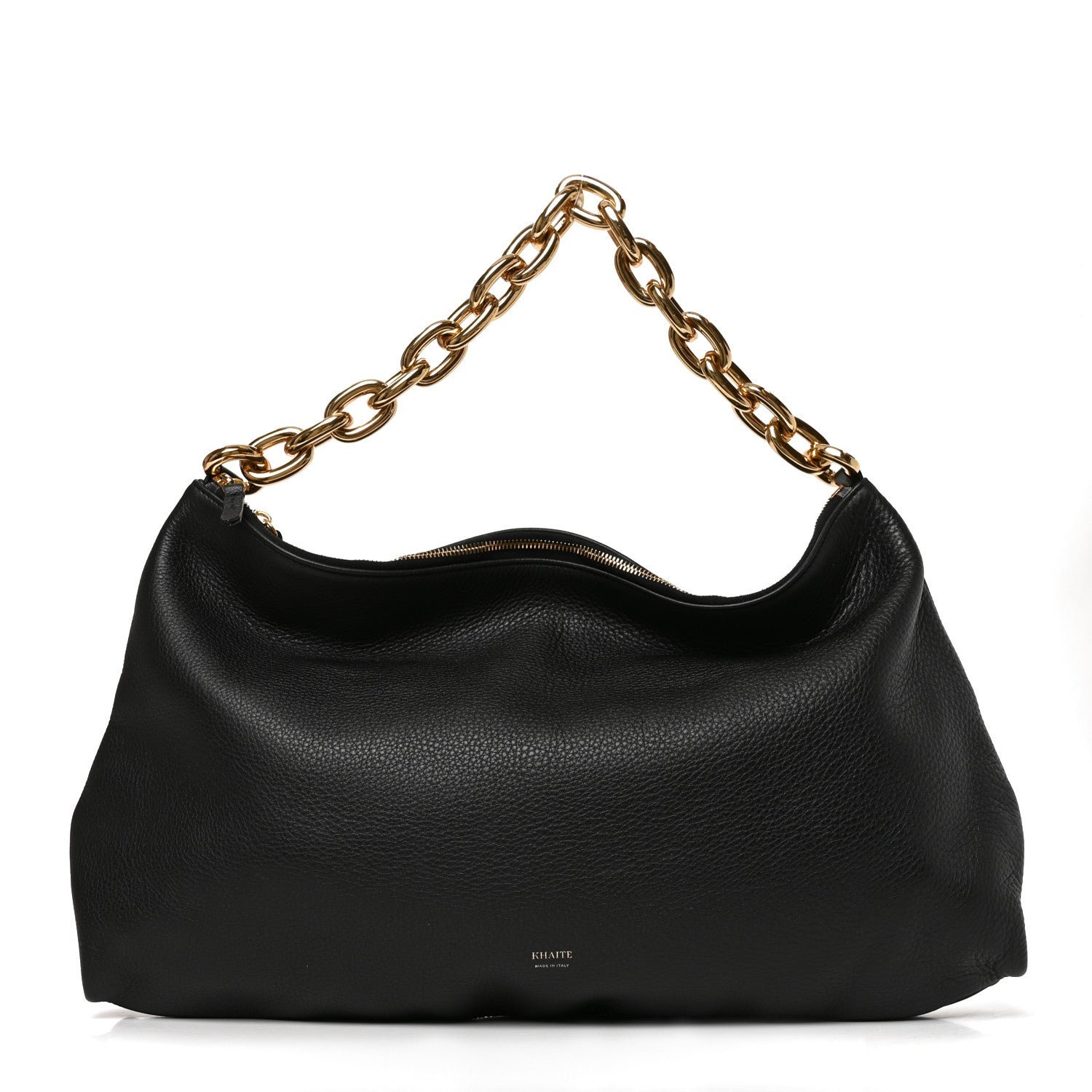 Khaite Khaite Calfskin Medium Clara Chain Shoulder Bag Black