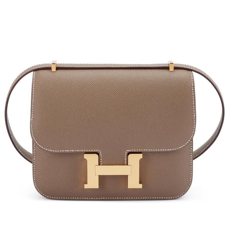 Etoupe Epsom Mini Constance 18 Gold Hardware, 2025