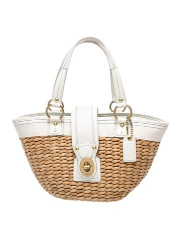 Straw Top Handle Bag