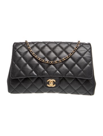 Caviar Quilted Clutch with Chain