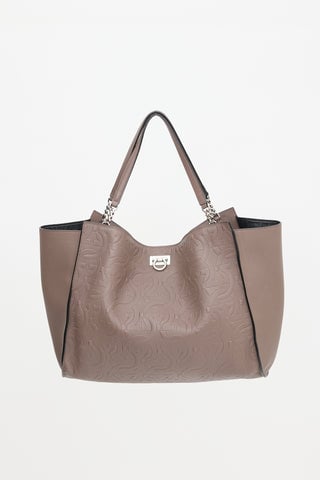Leather Gancini Tote Bag