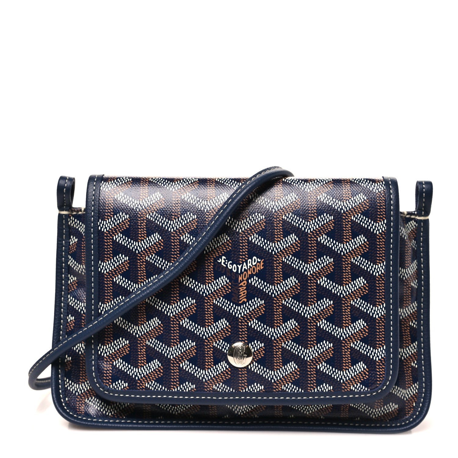 Goyard Goyardine Plumet Wallet Clutch Navy