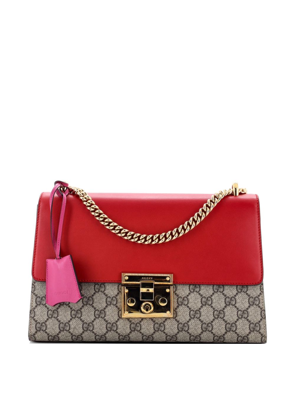 Padlock GG Coated Canvas and Leather Medium shoulder bag