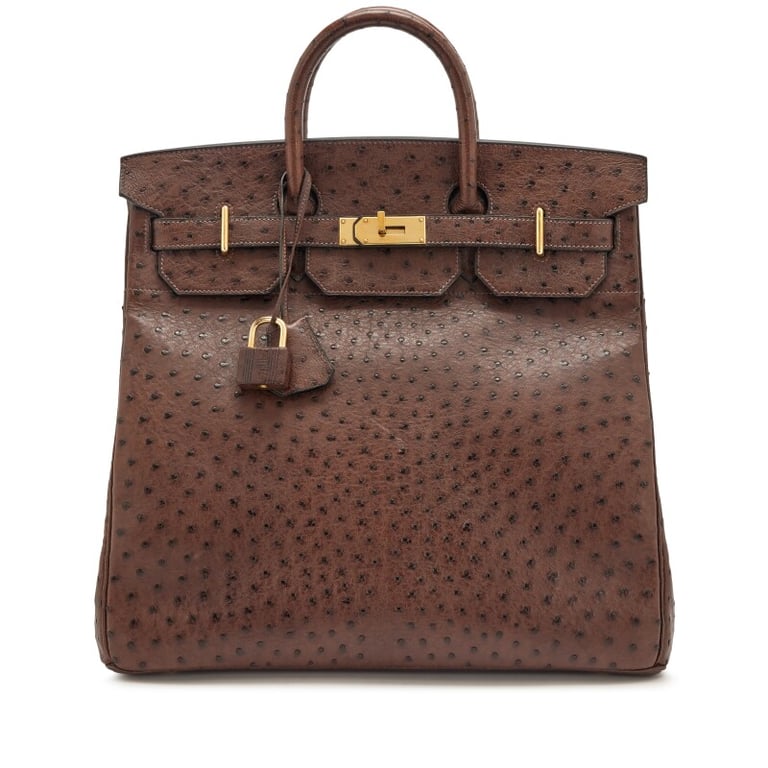 Hermes Havane Ostrich HAC Haut à Courroies Birkin 40 Gold Hardware, 2006