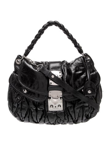 Miu Miu Quilted Matelasse Hobo Bag