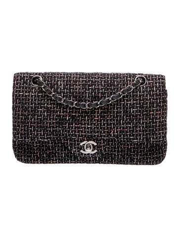 Classic Medium Tweed Double Flap Bag