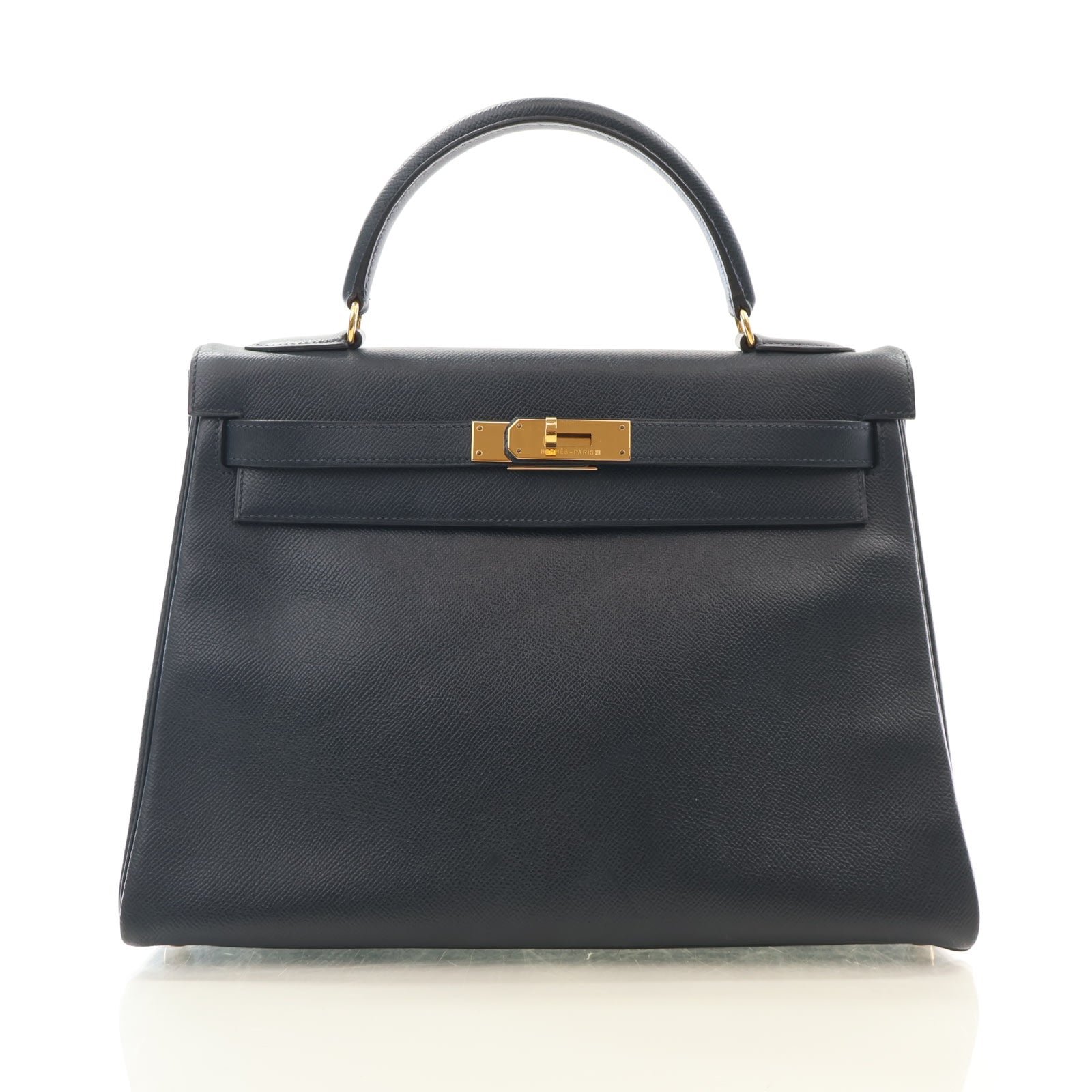 Hermes Vintage Bleu Marine Courchevel Kelly 32