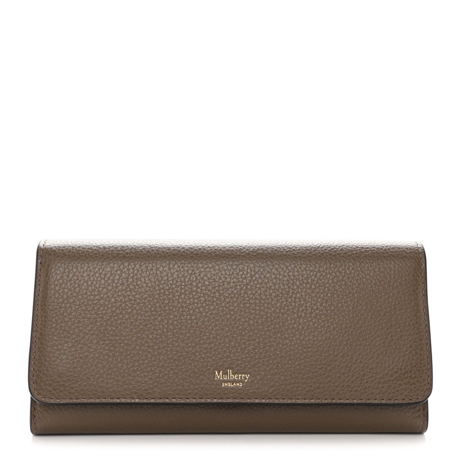 Mulberry Small Classic Grain Continental Wallet Solid Grey