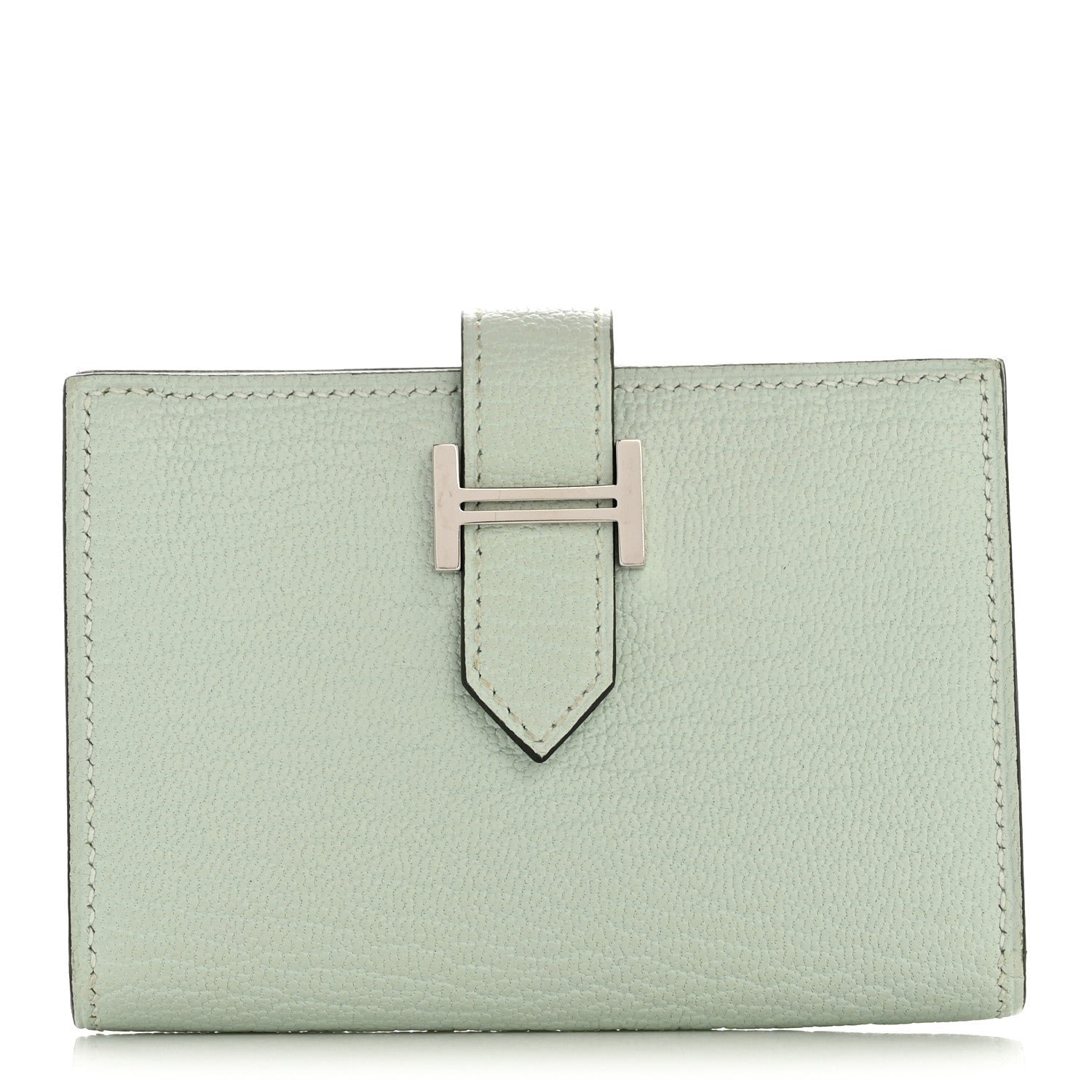 Hermes Chevre Mysore Bearn Card Holder Wallet Vert Peppermint