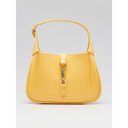 Gucci Yellow Smooth Leather Jackie 1961 Mini Shoulder Bag
