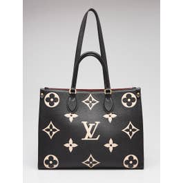 Louis Vuitton Bi-Color Black/Cream Monogram Empreinte Leather Onthego MM Bag