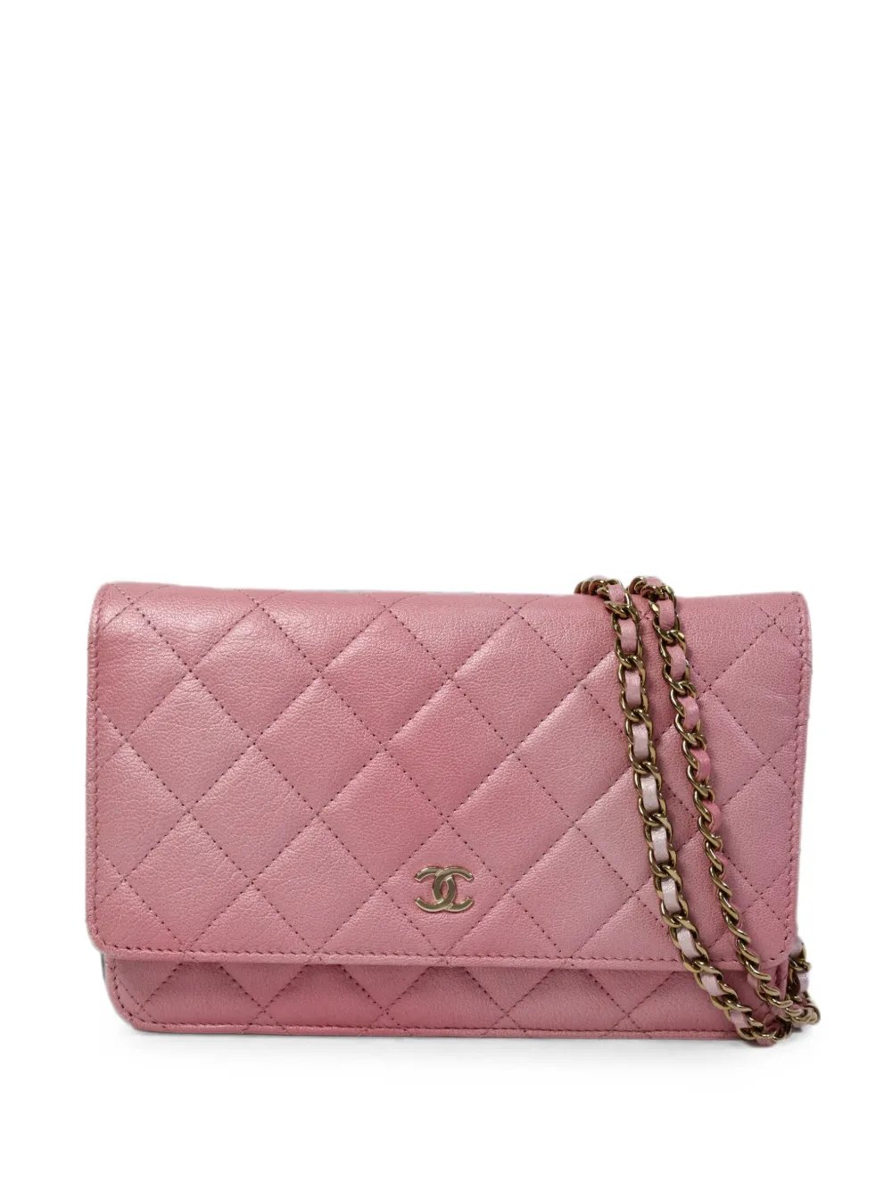 diamond-quilting interlocking CC shoulder bag