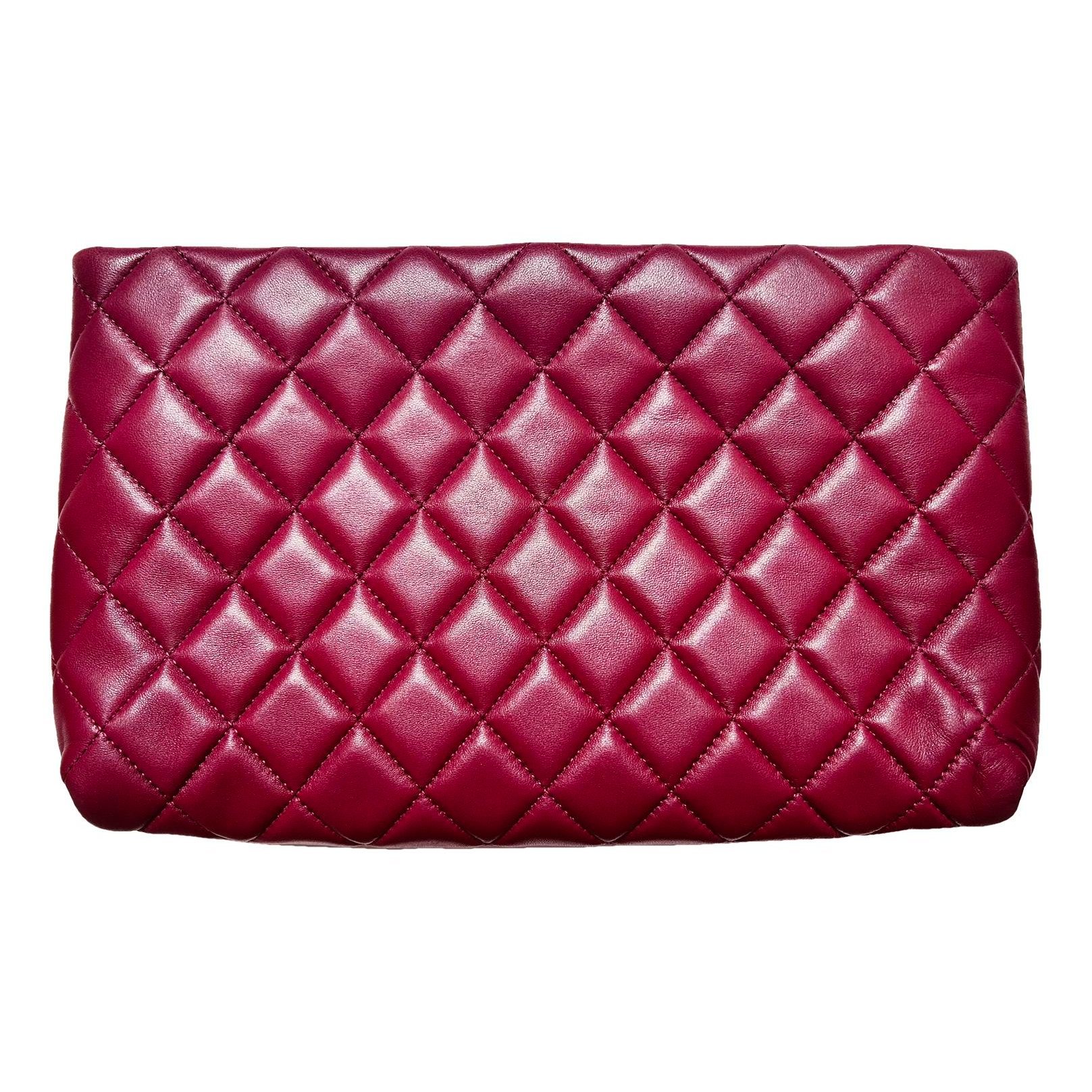 Leather clutch bag