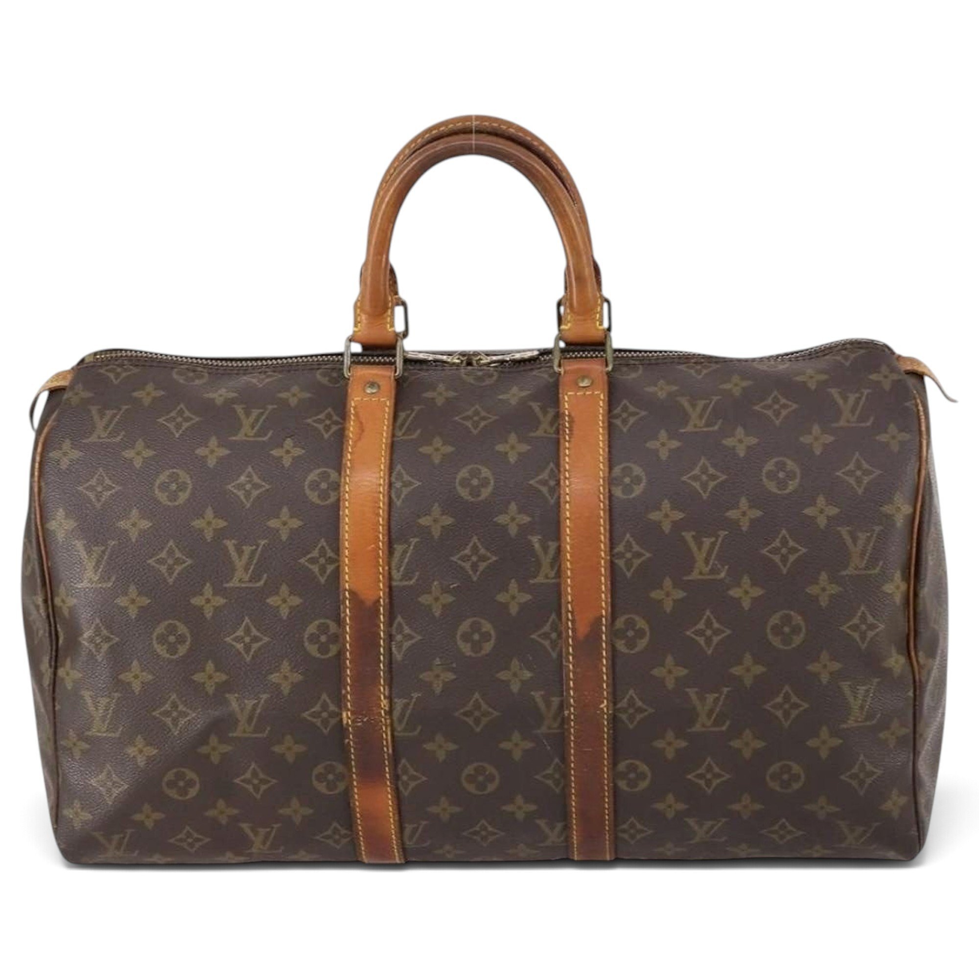 Keepall leather travel bag