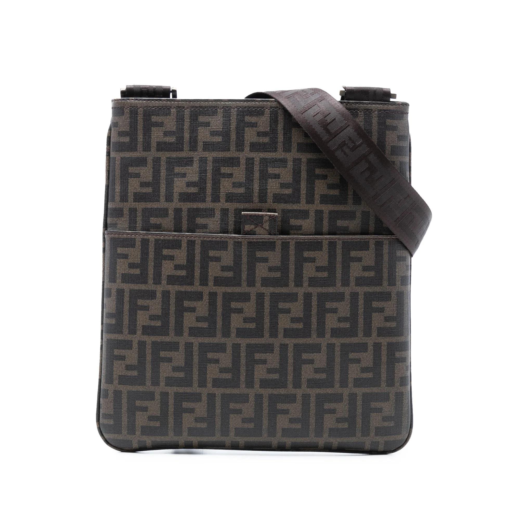 Pocket leather crossbody bag