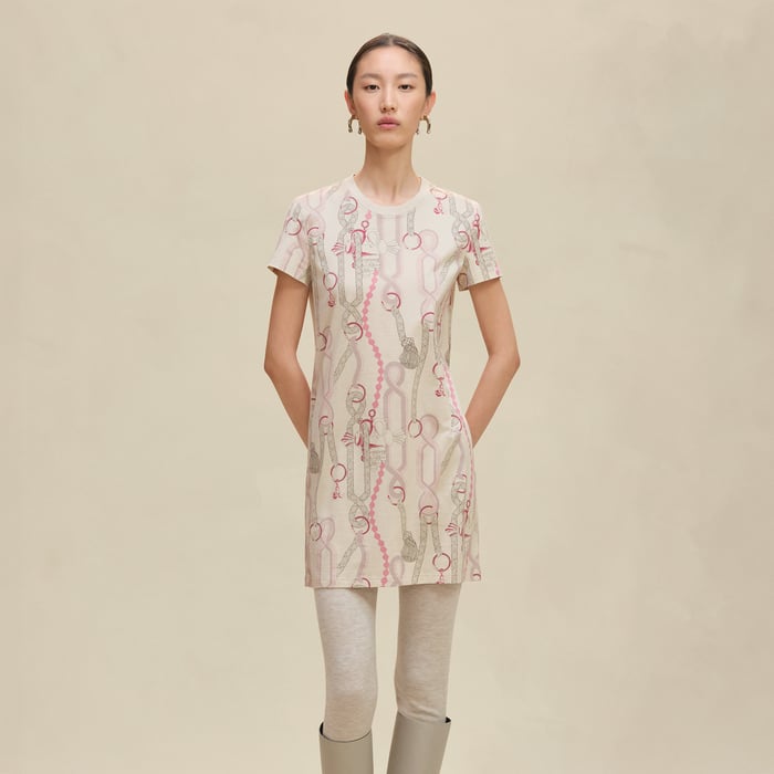 Beige Avoine "Palefroi Remix" Straight Dress