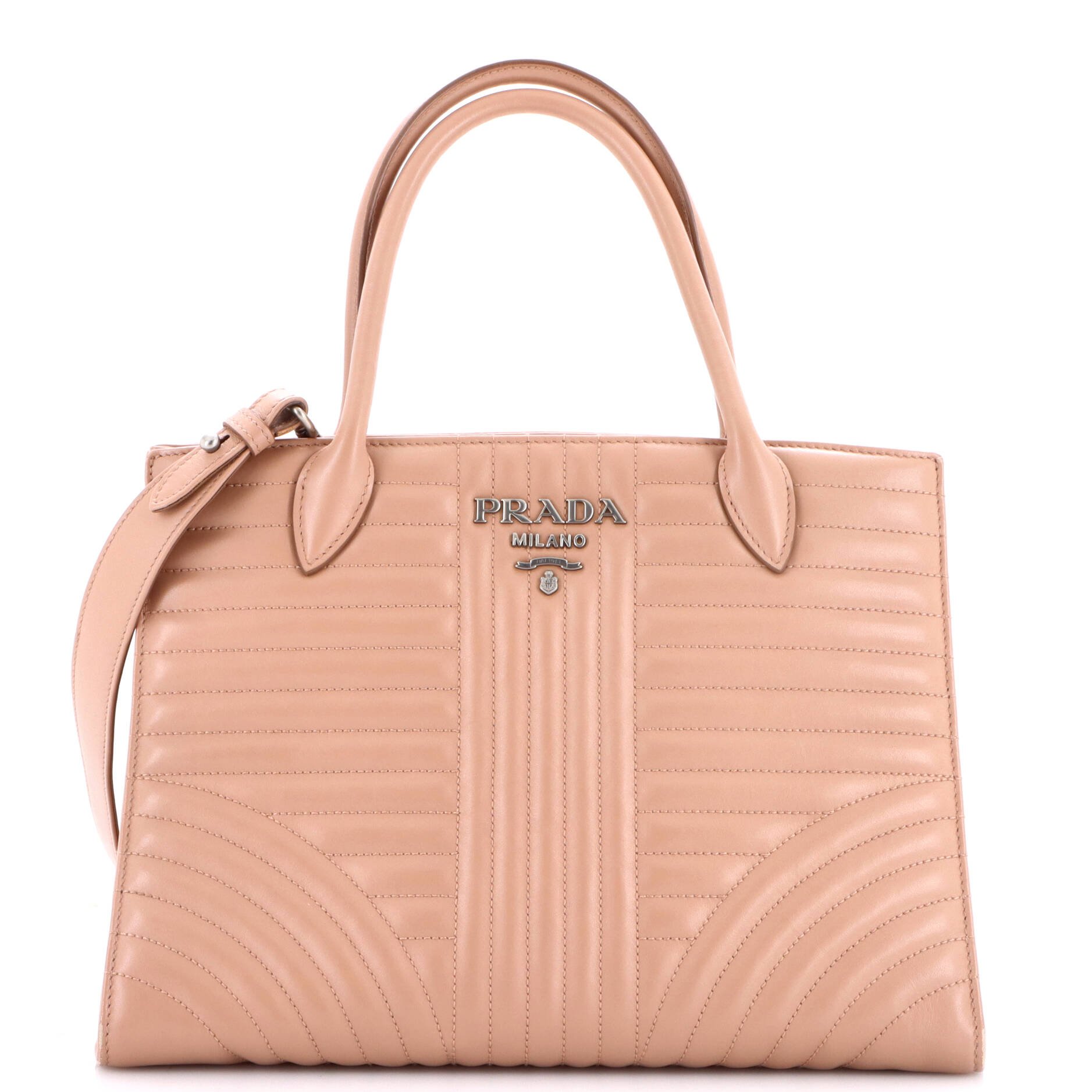 Convertible Open Tote Diagramme Quilted Leather Medium