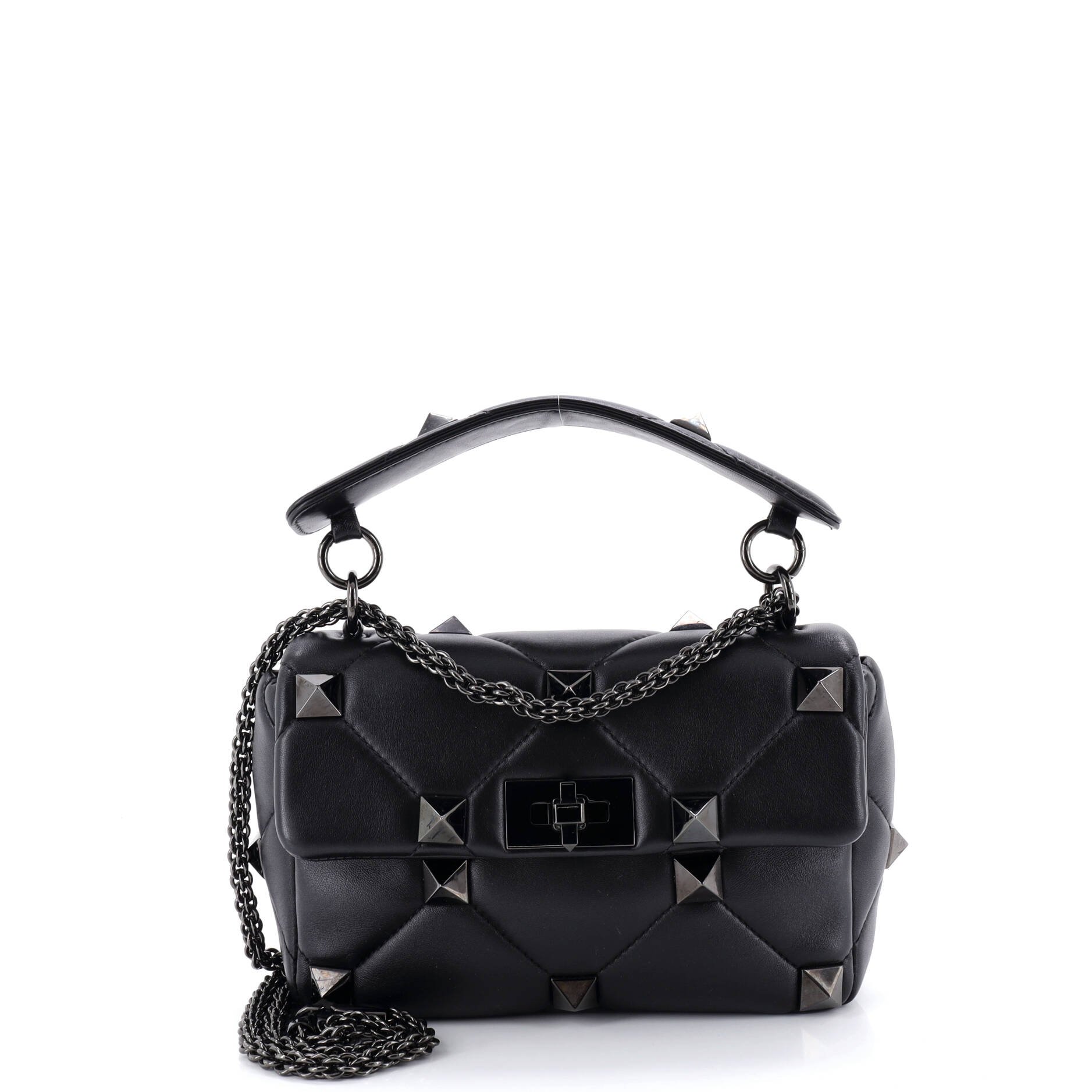 Valentino Garavani Roman Stud Flap Bag Quilted Leather Medium