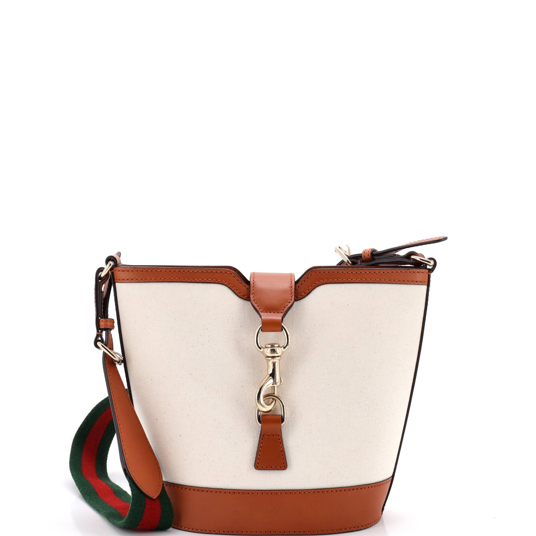 Web Ophidia Bucket Bag Canvas with Leather Mini