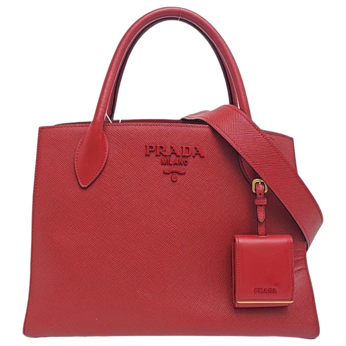 Monochrome leather handbag