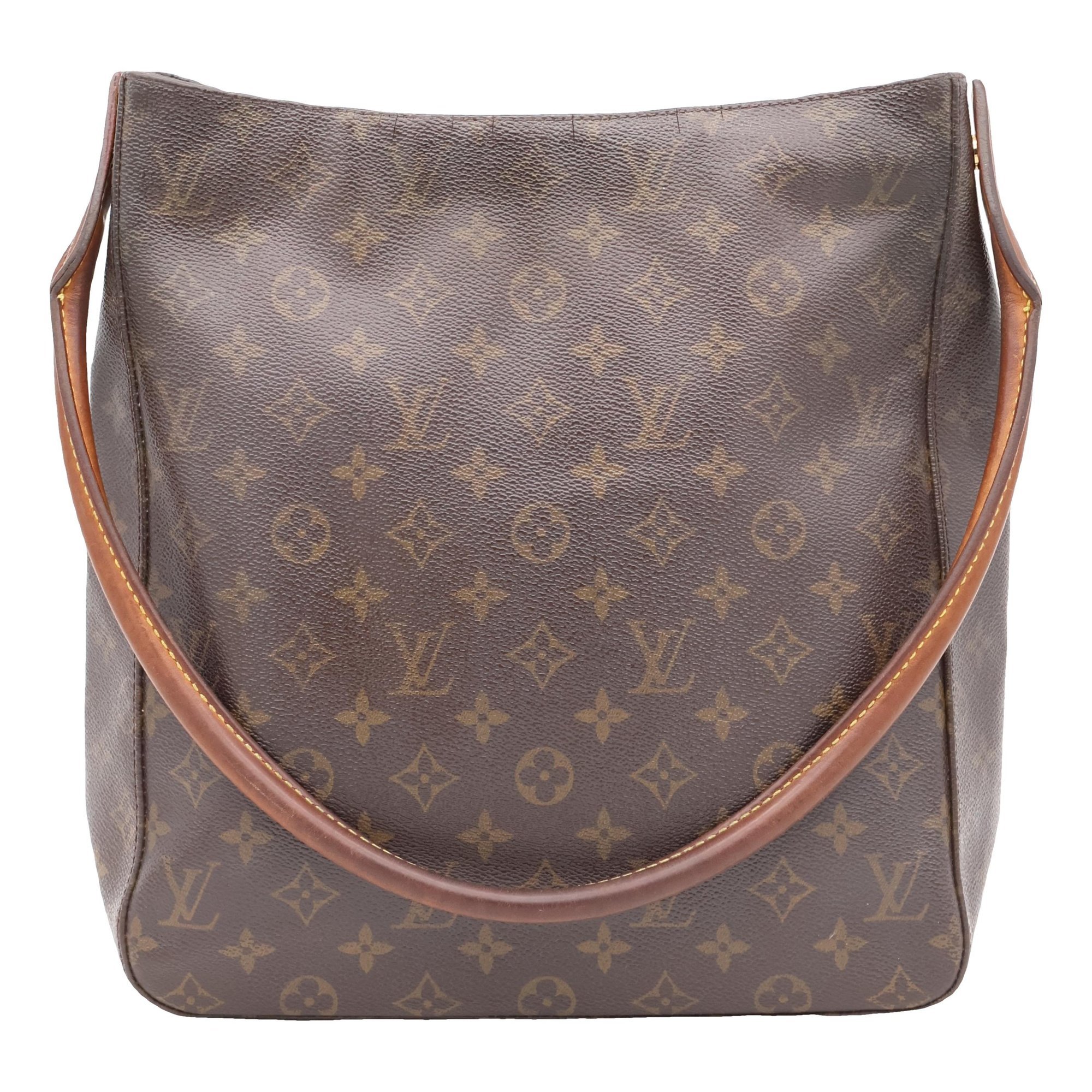 Looping leather handbag