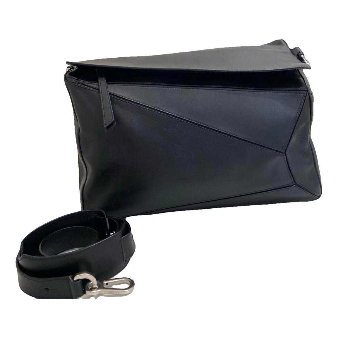 Puzzle leather handbag
