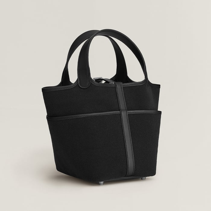 Noir Picotin Lock 18 Pocket Bag