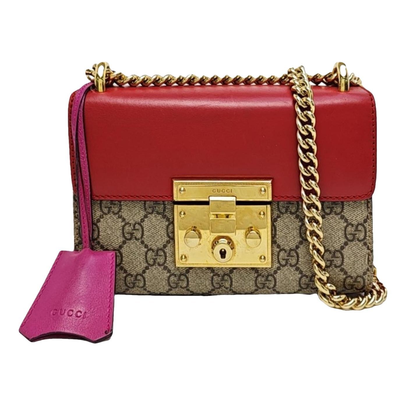 Padlock leather handbag