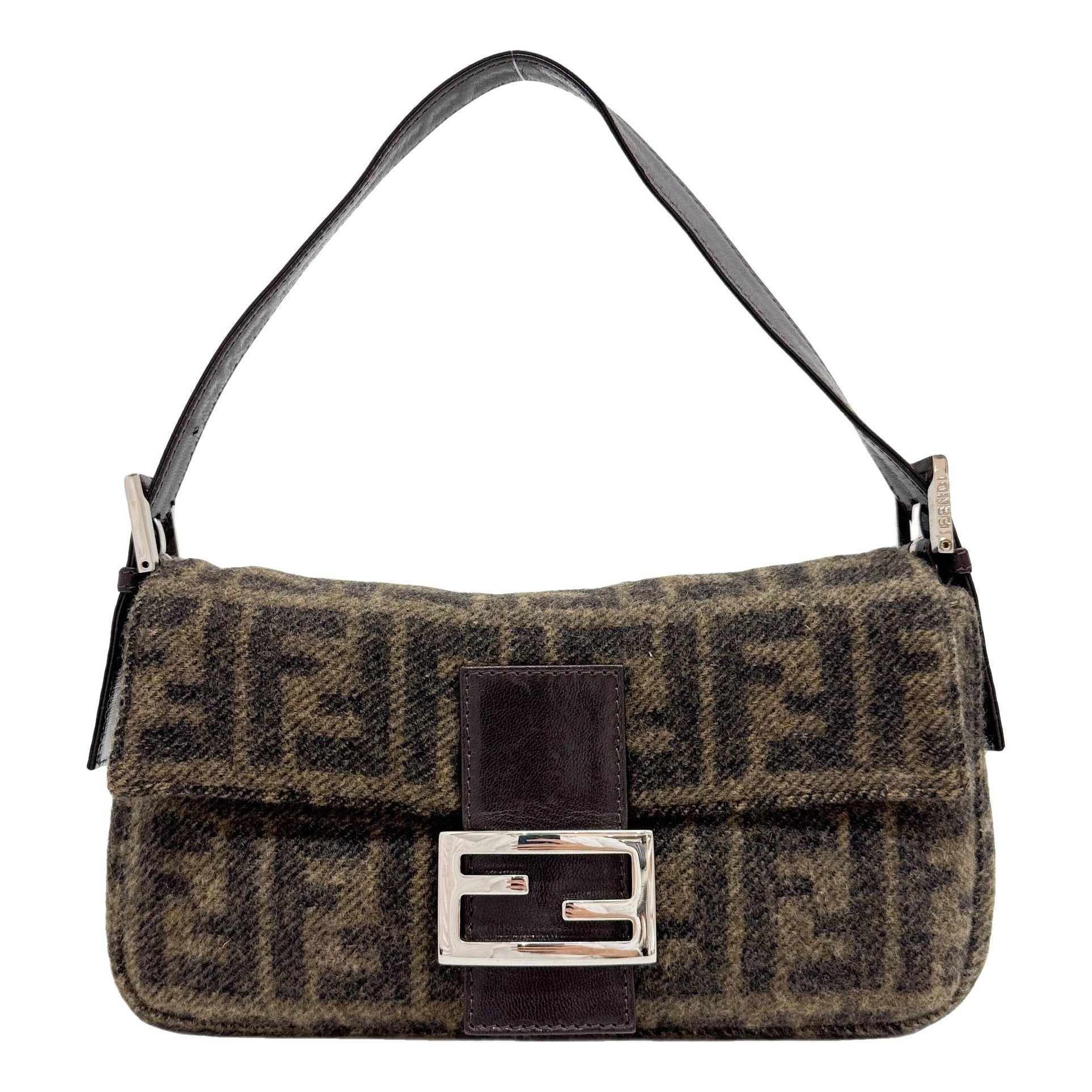 Baguette wool handbag
