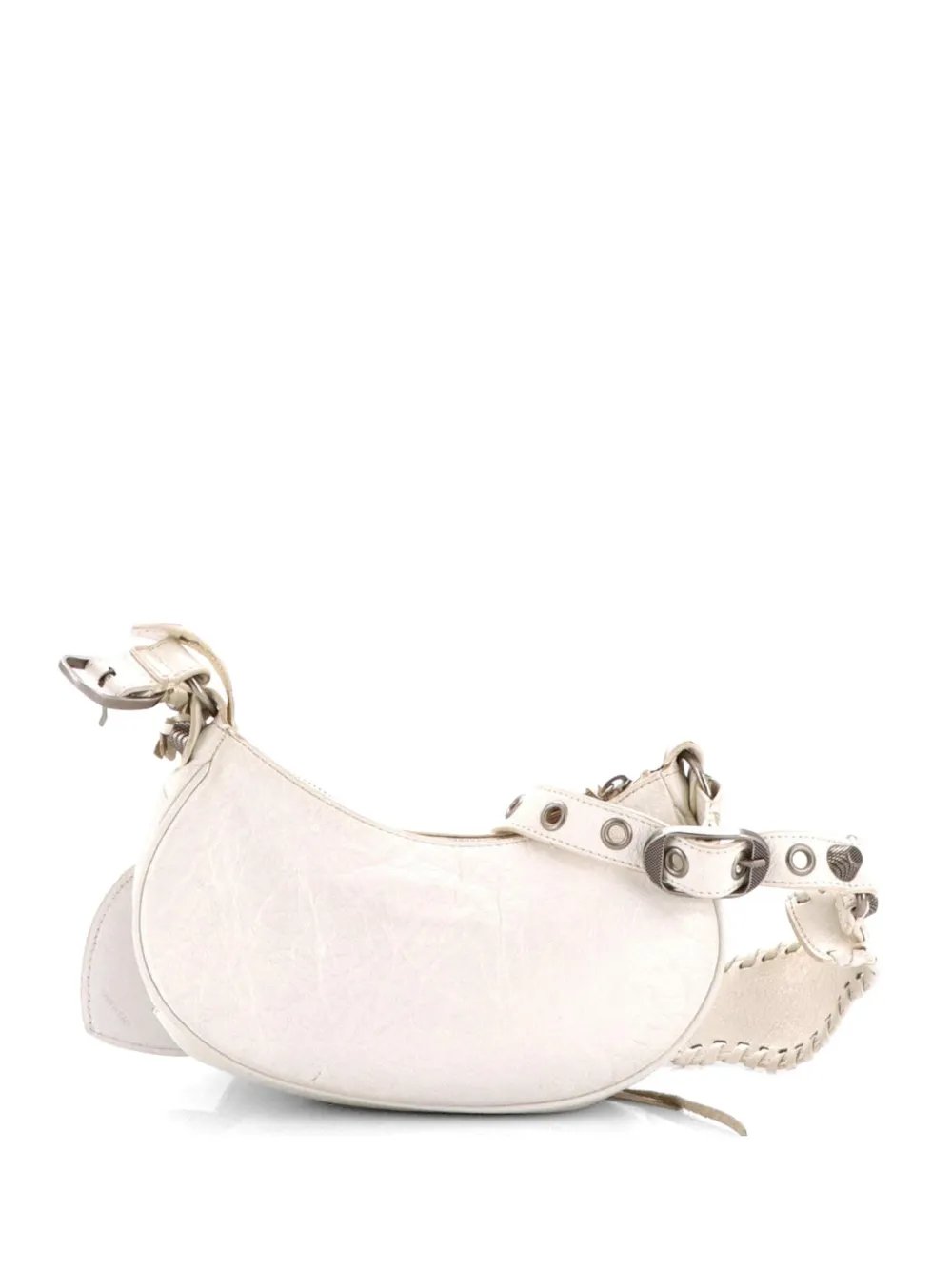 Le Cagole Giant Studs Shoulder Bag Leather XS hobo bag