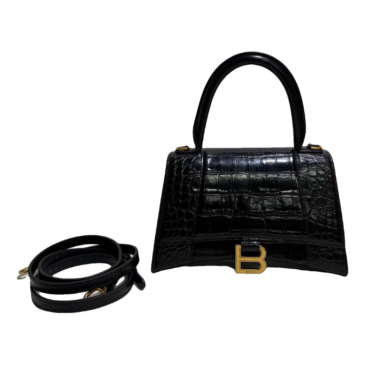 Hourglass leather tote
