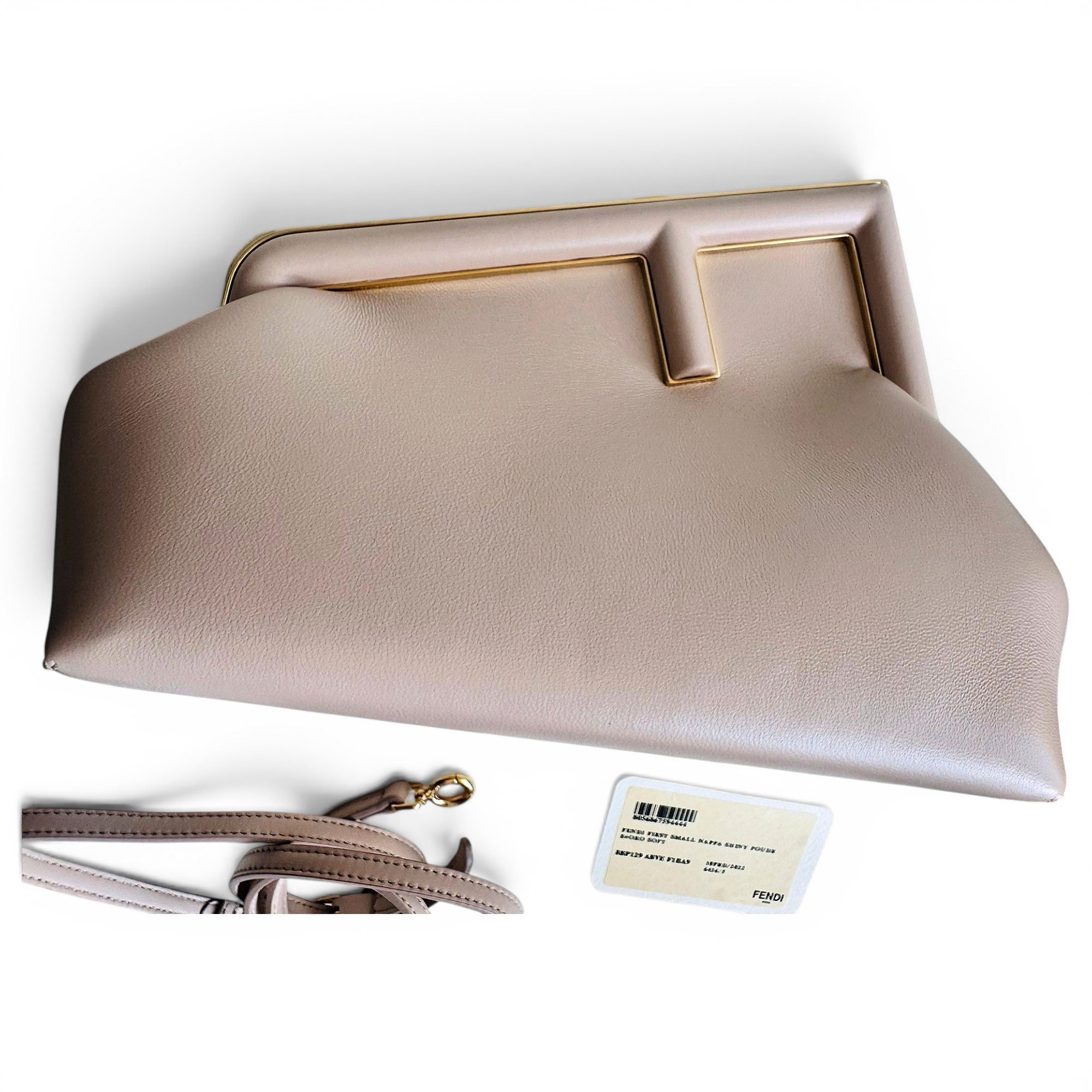 Leather clutch bag