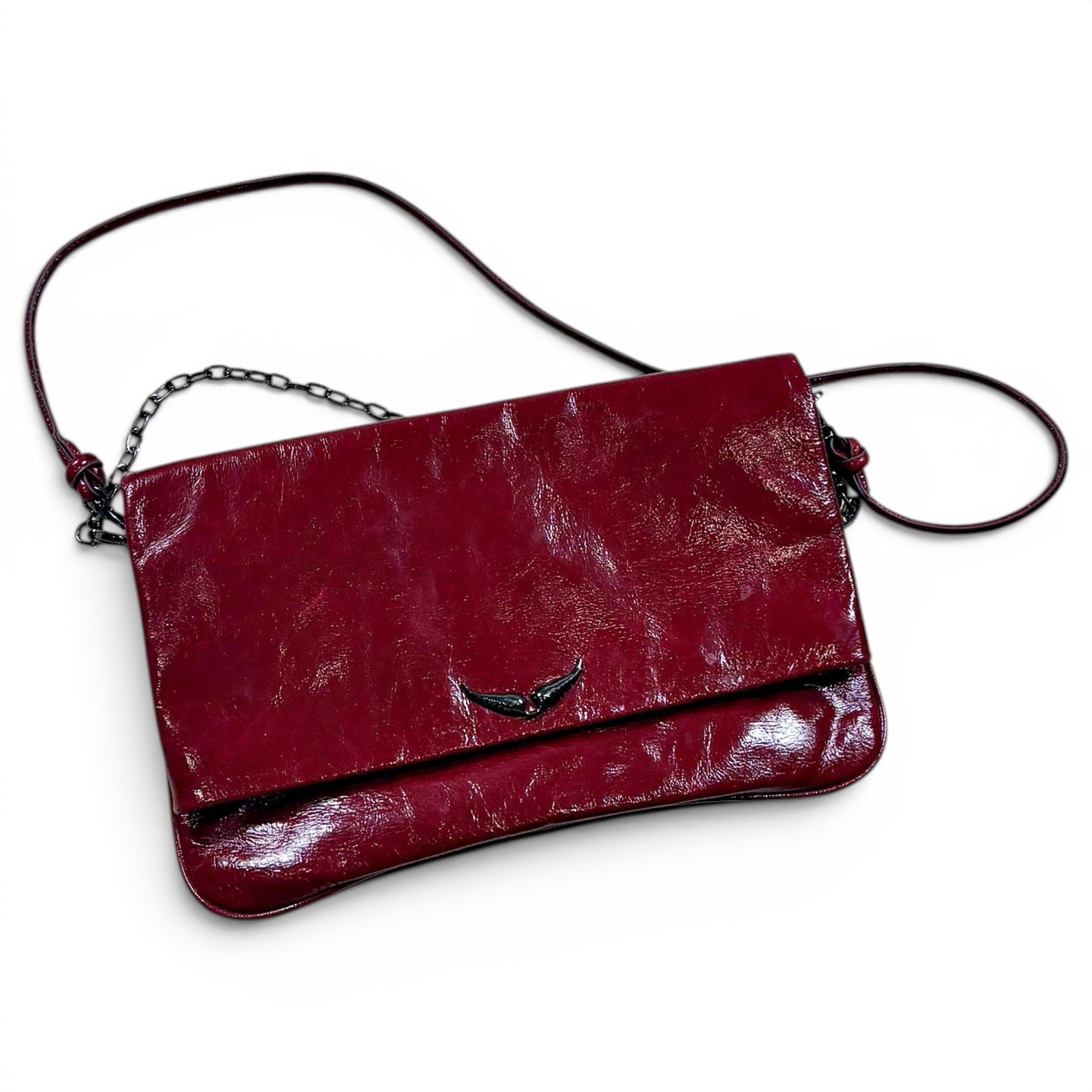 Rock patent leather crossbody bag