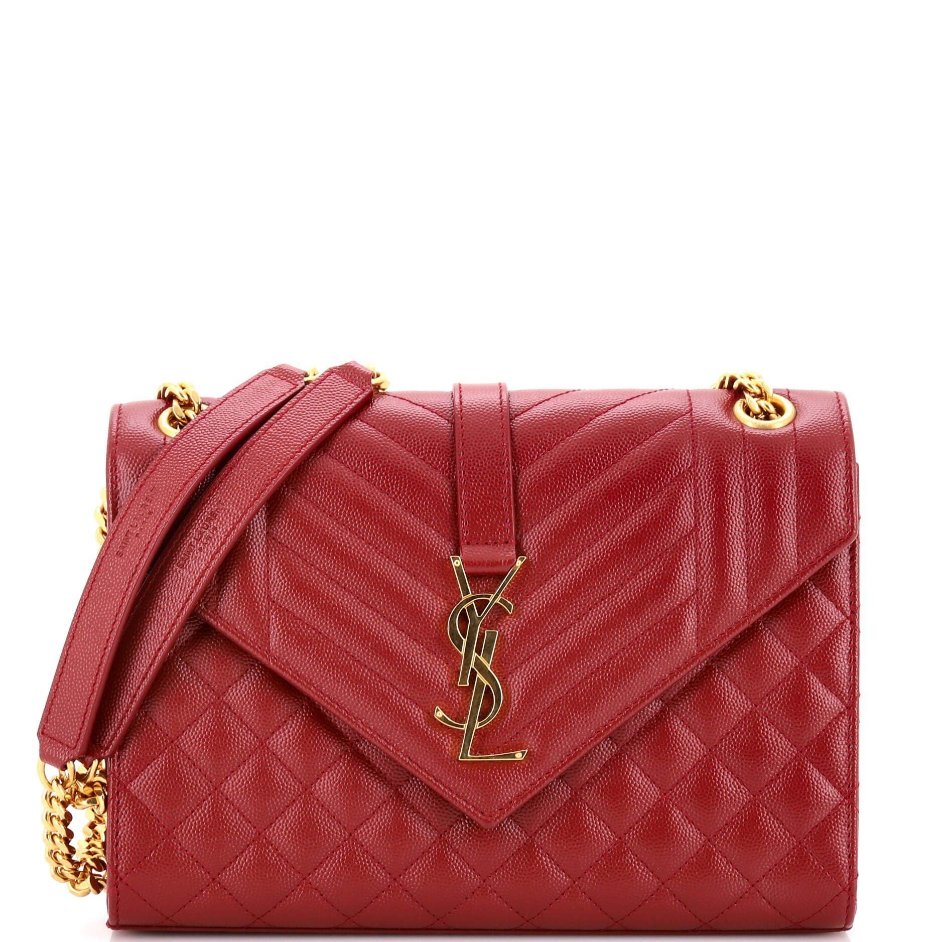 Classic Monogram Envelope Satchel Mixed Matelasse Leather Medium