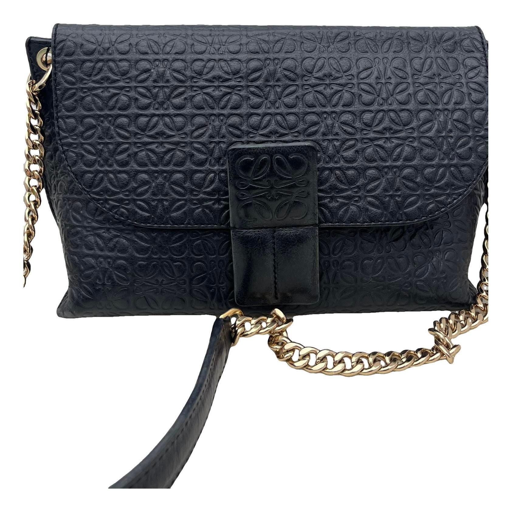 Leather clutch bag